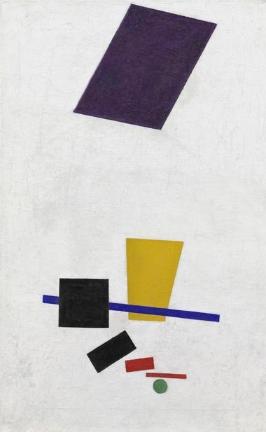 Kazimir Malevich, (1878-1935) Painterly Realism of a Football Player - Color Masses in the 4th Dimension , summer/fall 1915. Oil on canvas, 27 x 17 1/2 in. (71 x 44.5 cm) (original); 27 5/8 x 17 5/16 in. (70.2 x 44.1 cm) (present). Inscribed on verso (in Cyrilic) u.c.: Football Player 1915. Through prior gifts of Charles H. and Mary F. S. Worcester Collection; Mrs. Albert D. Lasker in memory of her husband, Albert D. Lasker; and Mr. and Mrs. Lewis Larned Coburn Memorial Collection, 2011.1. Location: The Art Institute of Chicago, Chicago, U.S.A. Photo Credit: The Art Institute of Chicago / Art Resource, NY Image Reference: ART529277