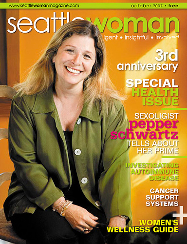  On the cover of  Seattle Woman   Magazine  