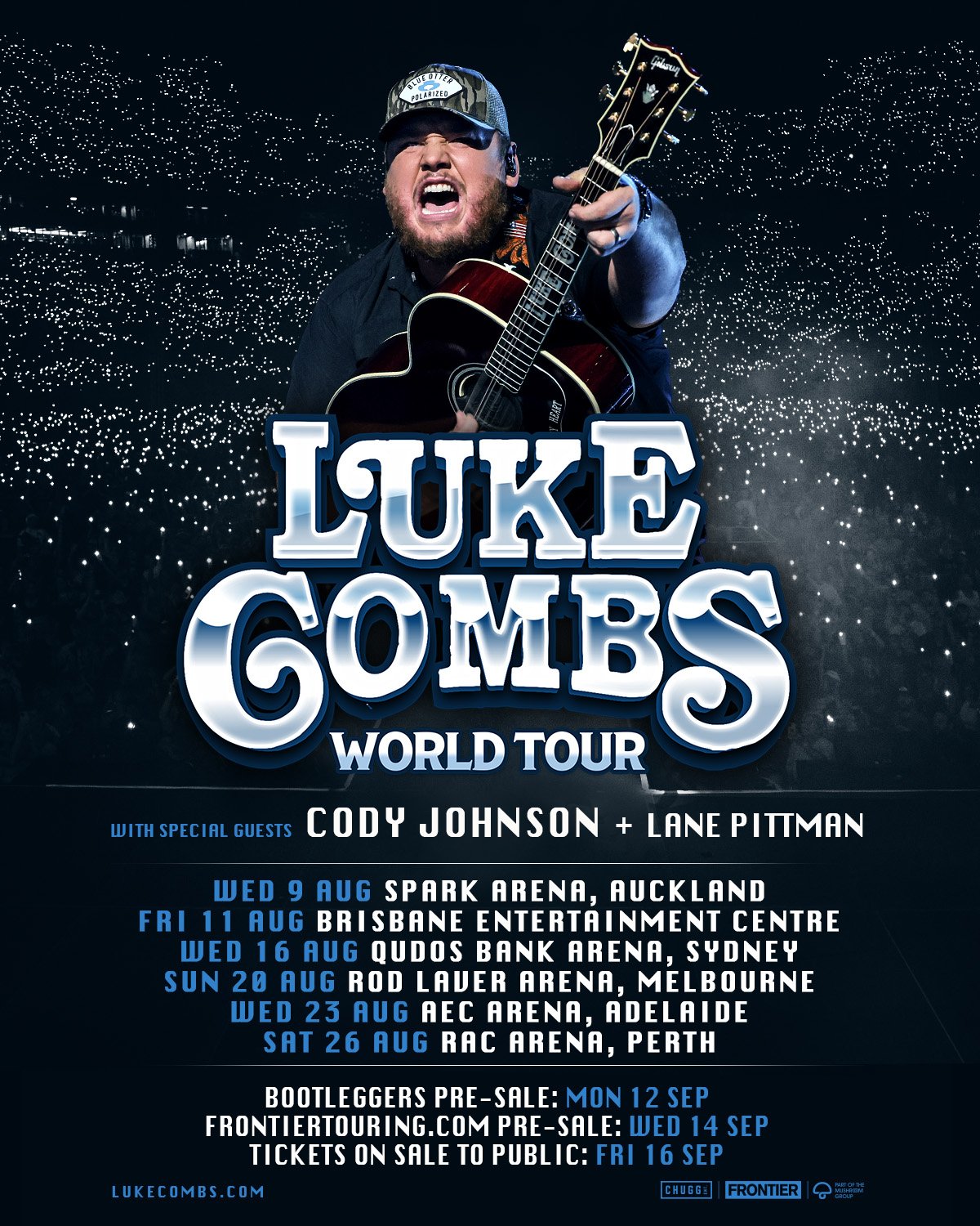 luke combs australian tour set list