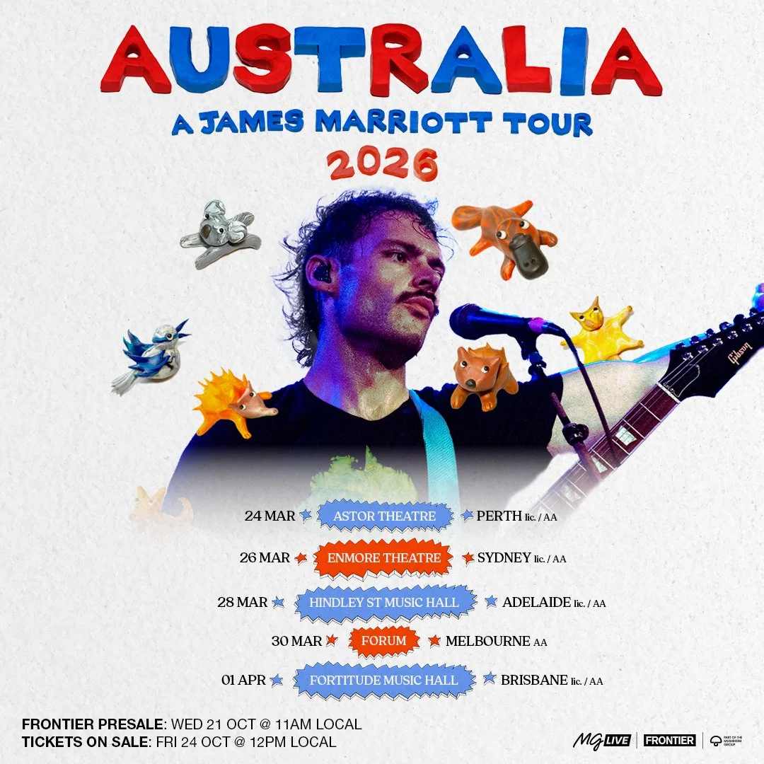 James Marriott Australian Tour 2026 James Marriott - Australian Tour 2026 