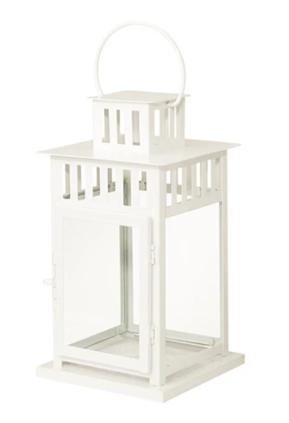White Borrby Lantern - 18"