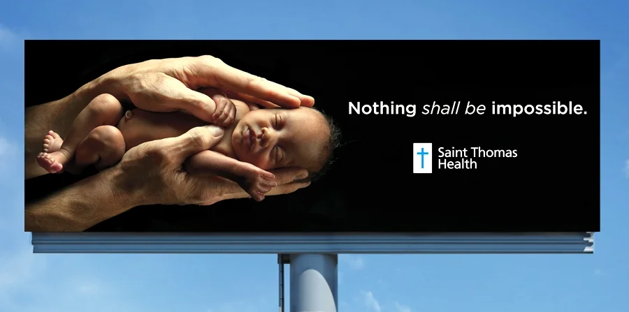 bohan | Saint Thomas NICU baby - Nothing shall be impossible - billboard