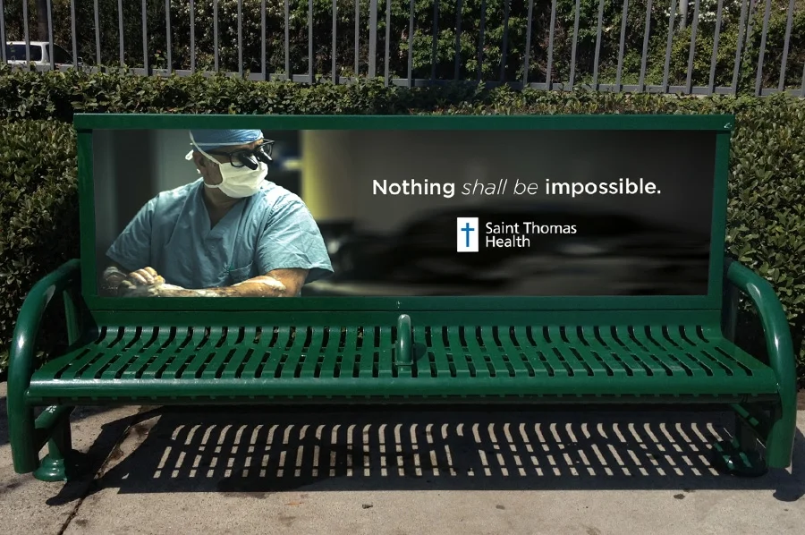 bohan | Saint Thomas Bus Bench - Nothing shall be impossible