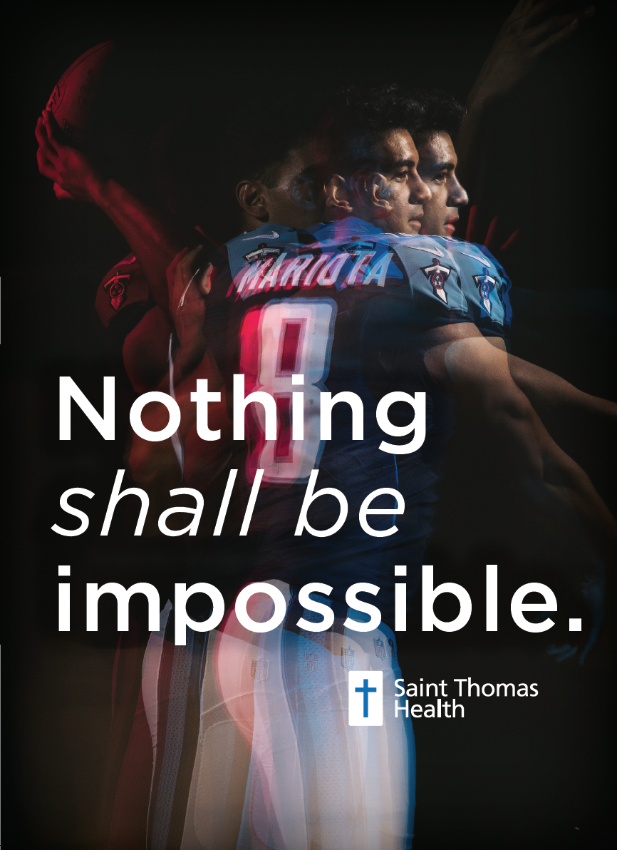 bohan | Saint Thomas Marcus Mariota Stadium Sign - Nothing shall be impossible