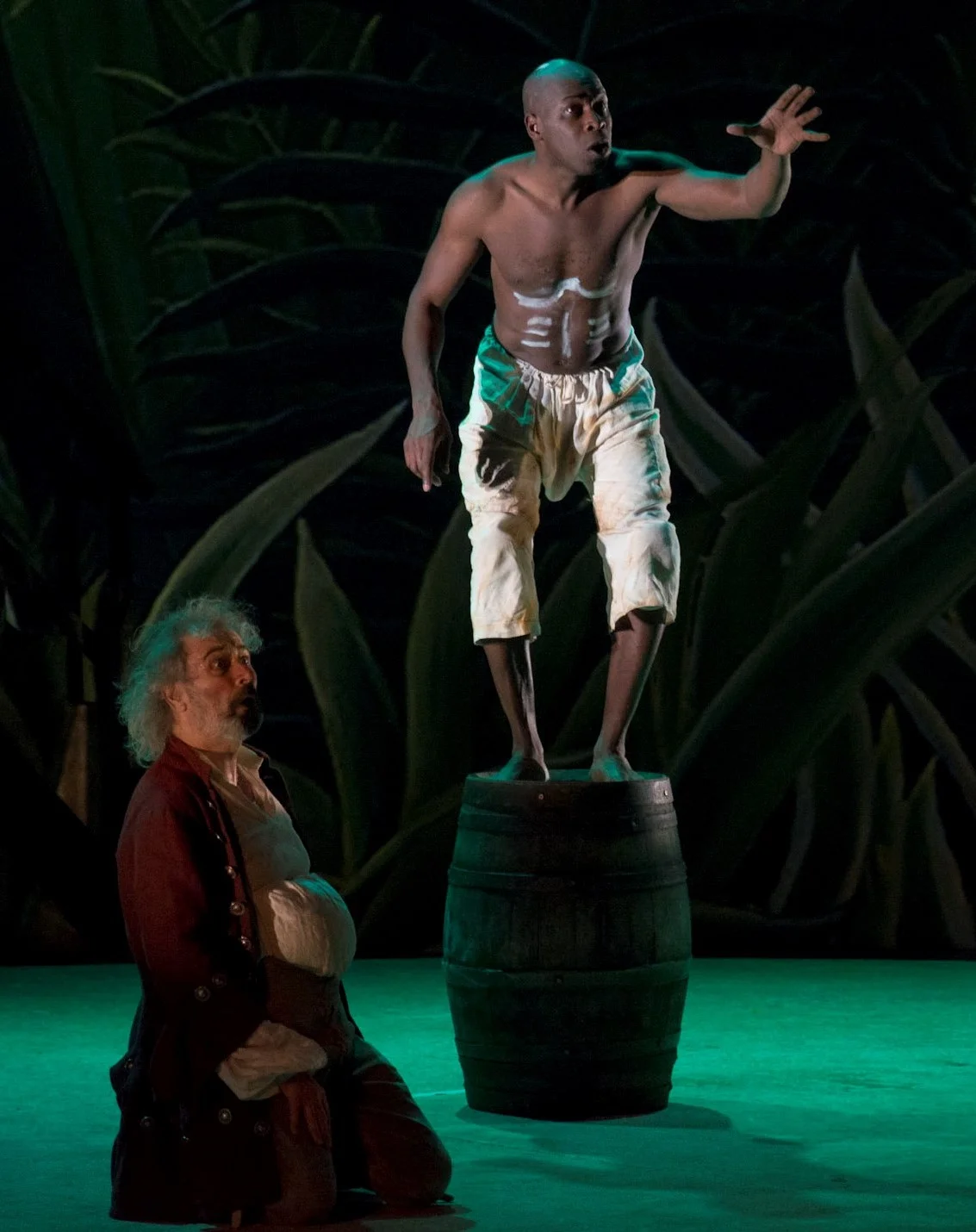 SEPTEMBER - OCTOBER Rehearsals for Shakespeare’s La Tempête. Picture of Stephano and Caliban in action.