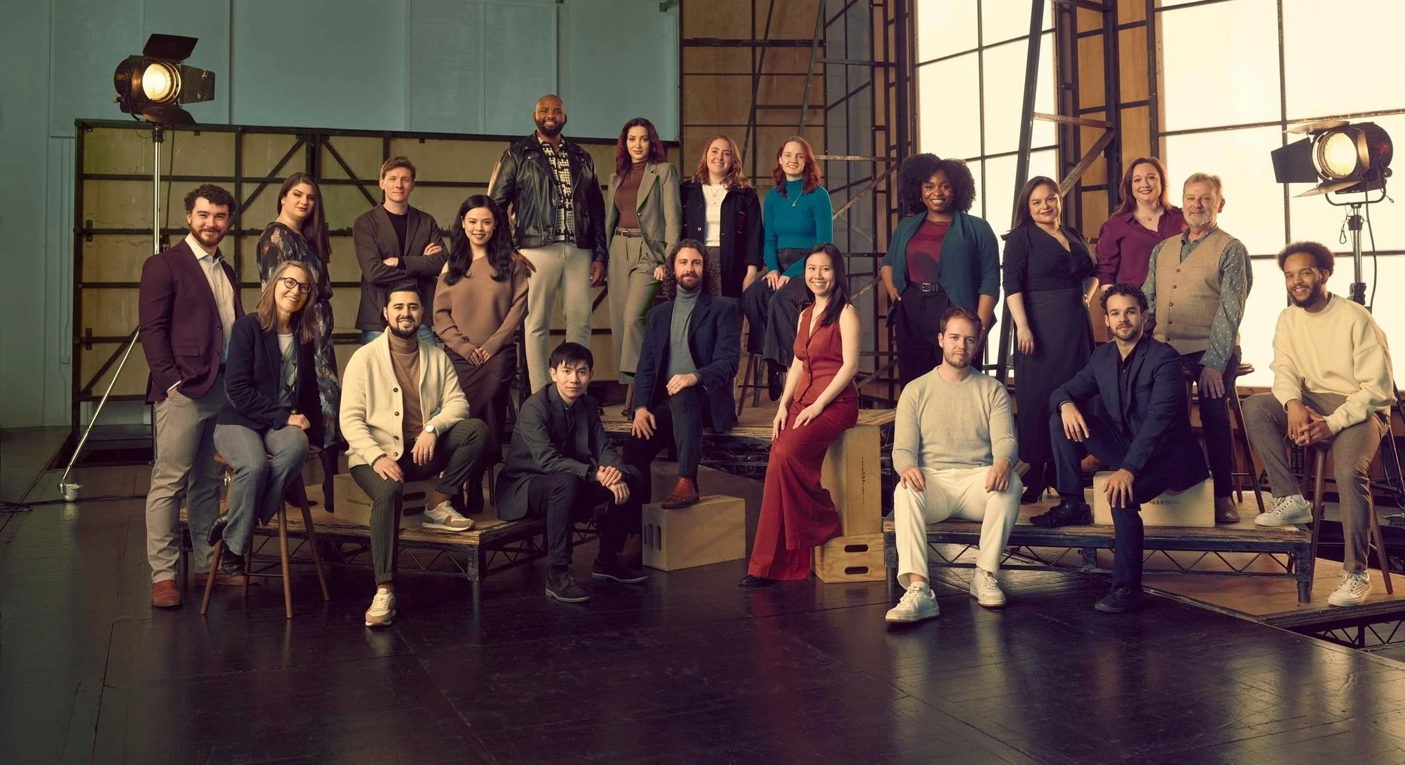 Hervé Goffings with Jette Parker Artists Programme singers at the Royal Opera House in 2025.