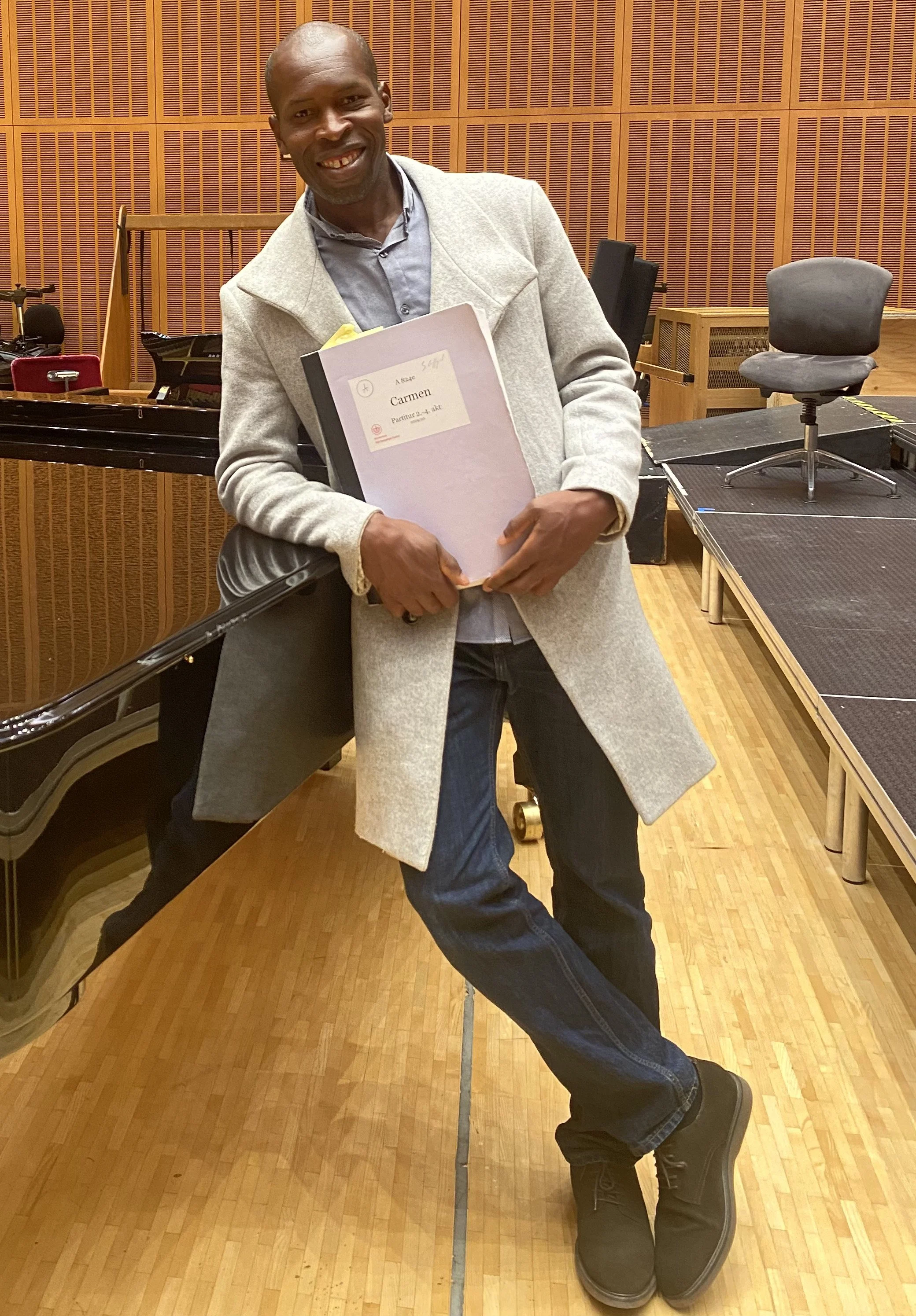 Hervé Goffings, French language coach for opera singers, in a rehearsal room at the Royal Danish Opera.