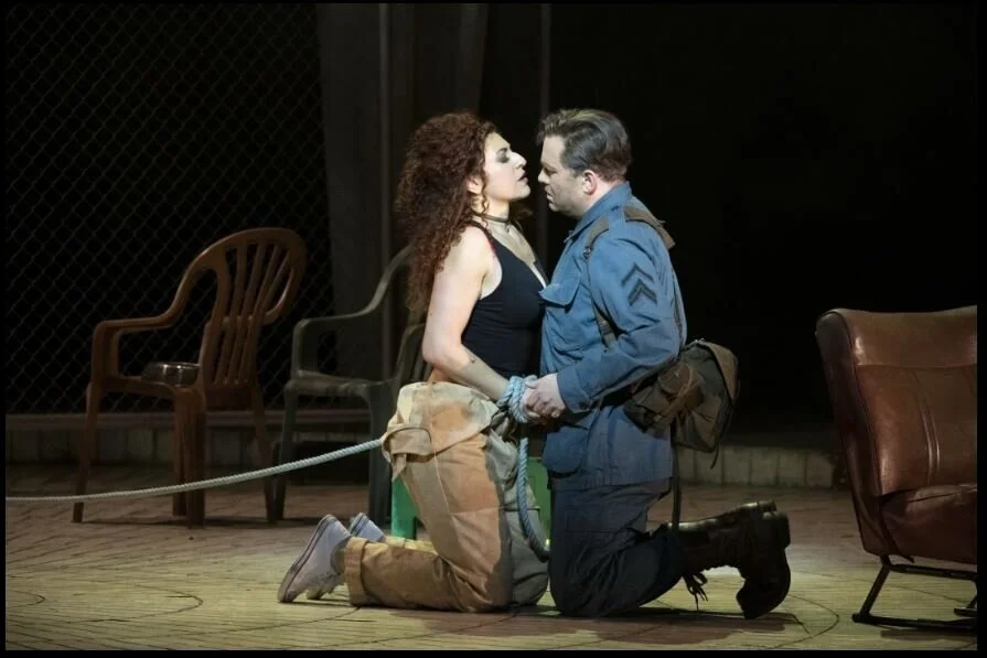 Mezzo-soprano Julia Mintzer performing in Carmen at Welsh National Opera