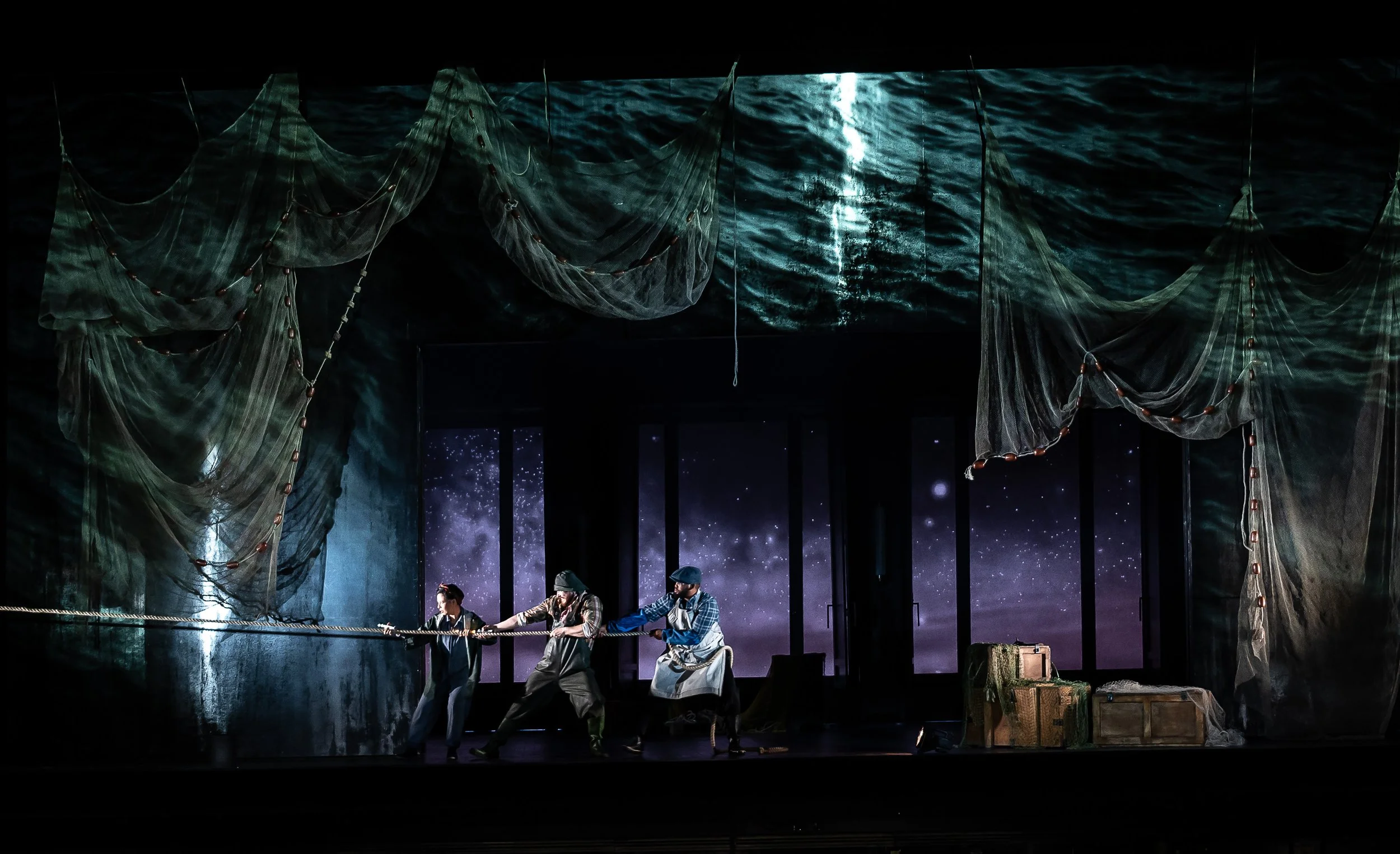 Scene from Bizet’s Les Pêcheurs de perles during the Jette Parker Artists Programme Summer Performance at the Royal Opera House in 2025.