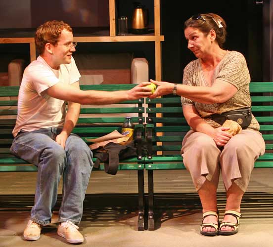 David Beck and Mary Joy in ON A BENCH. Photo by Carol Rosegg. Summer Shorts 2008.