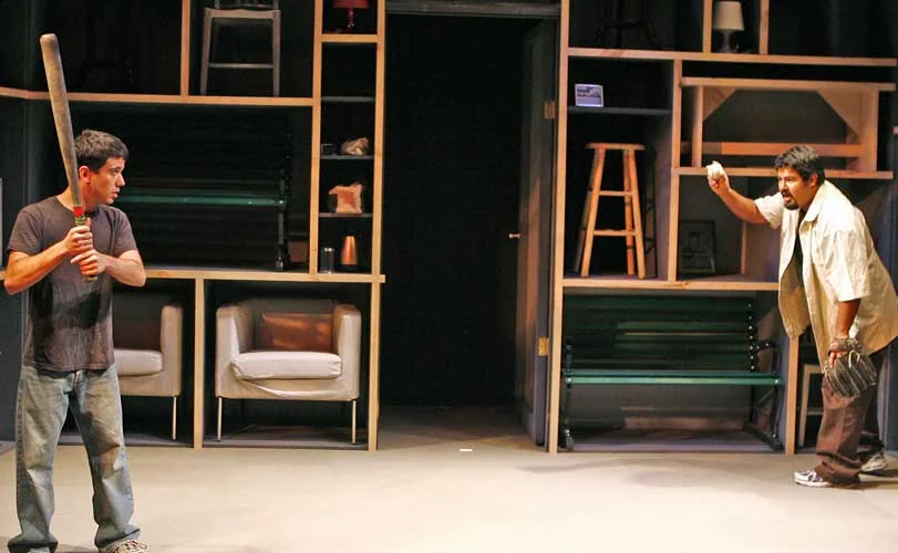 Gio Perez and Mando Alvarado in CROSSING THE BORDER. Photo by Carol Rosegg. Summer Shorts 2008.