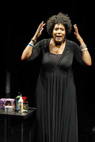 Nancy Giles in THINGS MY AFRO TAUGHT ME. Photo by Carol Rosegg. Summer Shorts 2009.