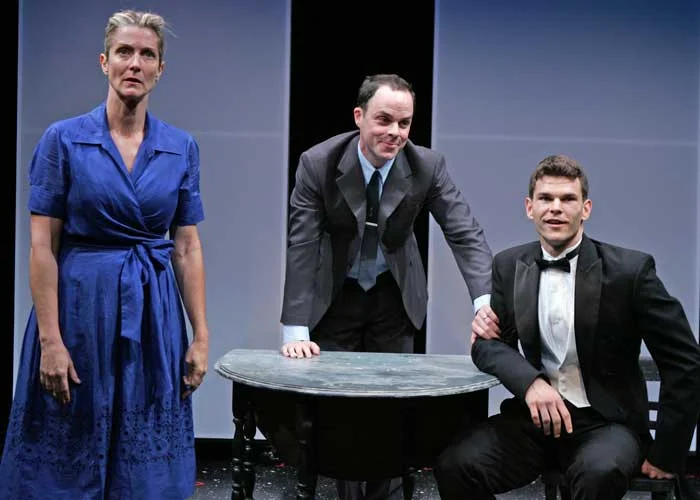 Allison Daugherty, Alex Manette and Josh Helman in PLAY WITH THE PENGUIN. Photo by Ari Mintz. Summer Shorts 2010.