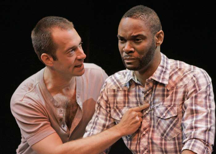 Jeff Binder and Demond Green in ROMANCE. Photo by Ari Mintz. Summer Shorts 2010.