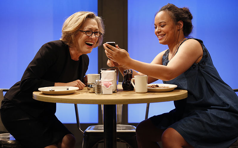 Meg Gibson and Michelle Beck in THE SENTINELS by Matthew Lopez, directed by Stephen Brackett, part of Summer Shorts 2015 at 59E59 Theaters. Photo by Carol Rosegg.