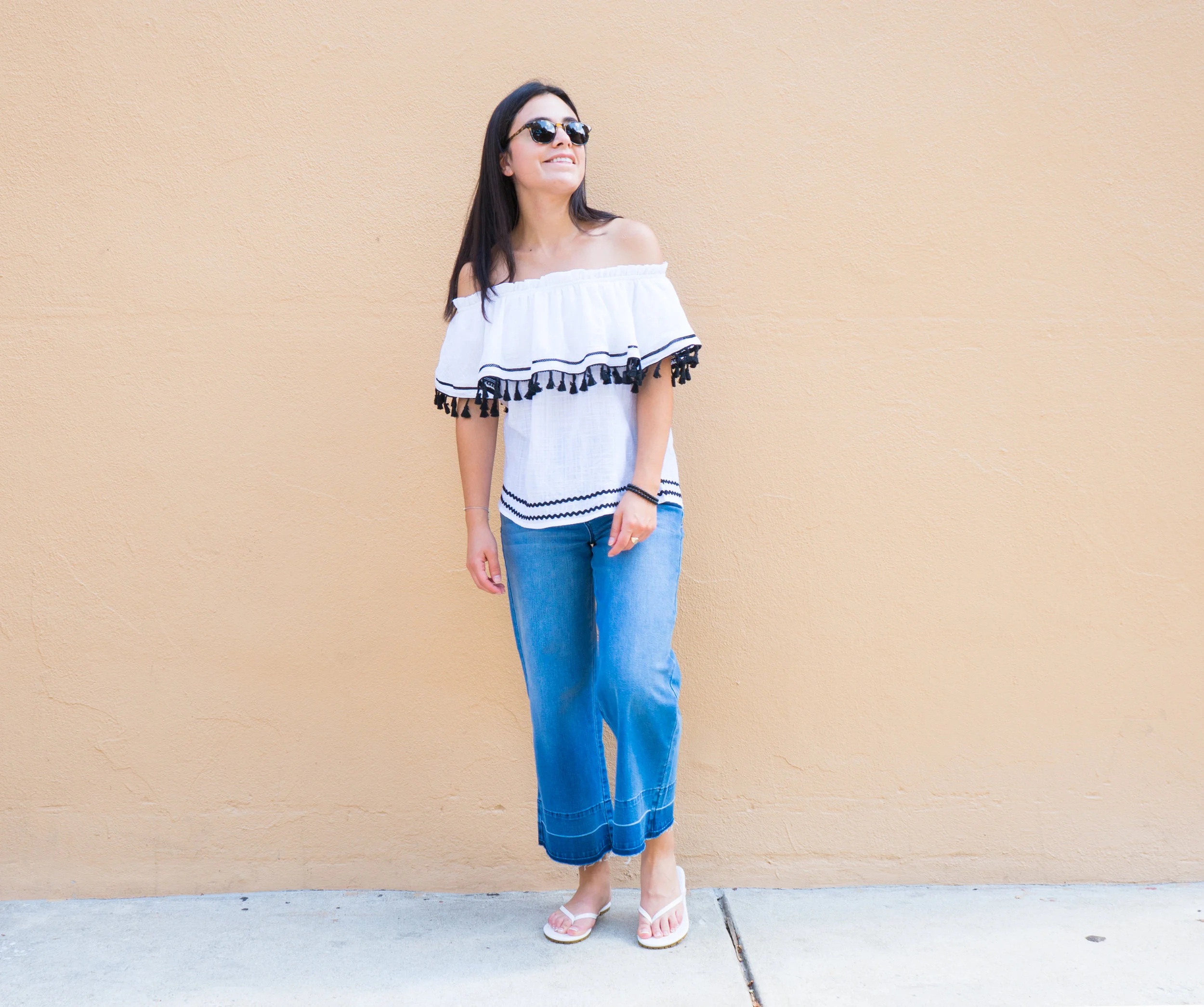 cold off shoulder top