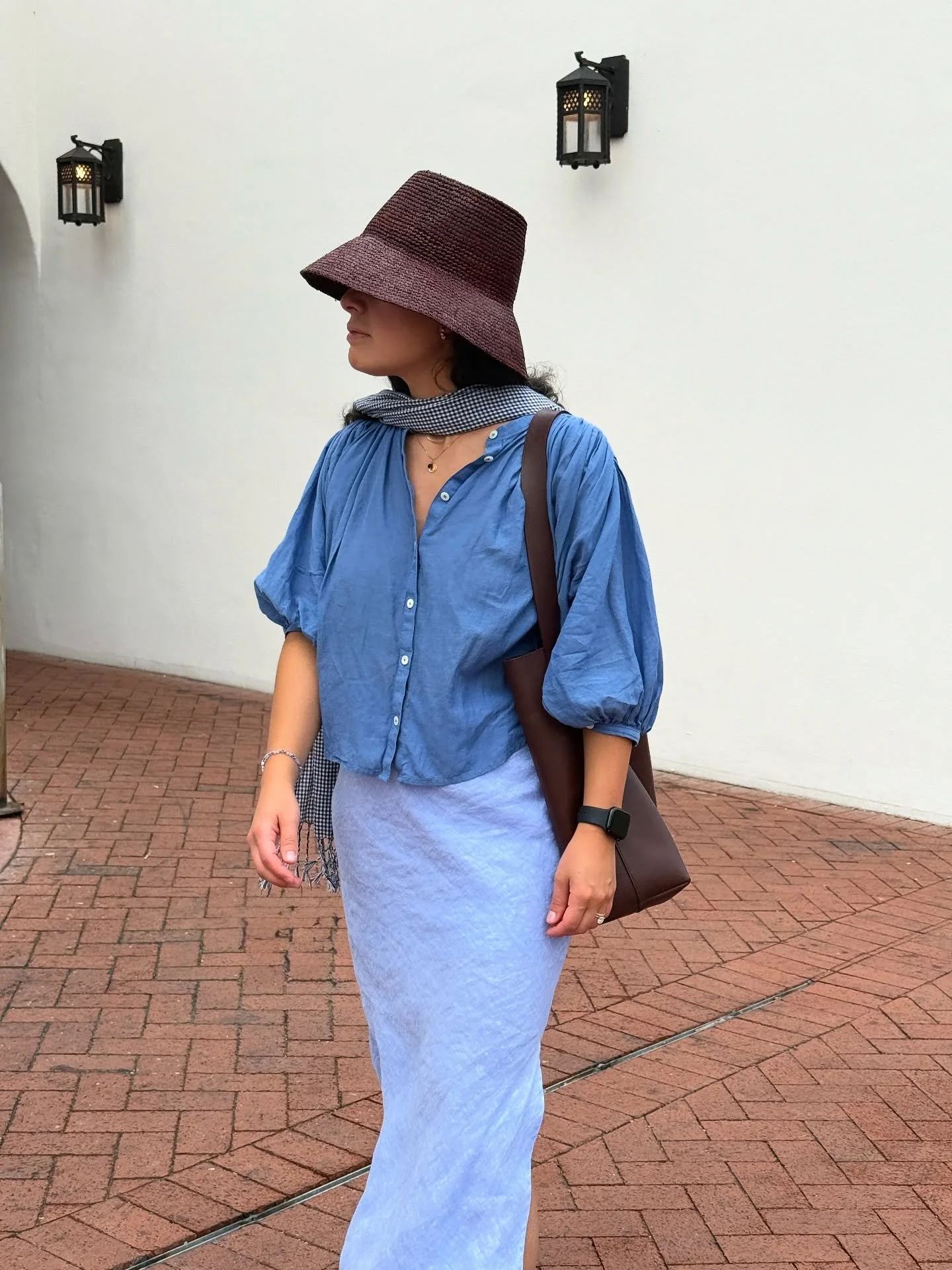 Excited to wear all the scarves this fall. 🍂🧣 

P.S. My bucket hat is on sale! Outfit is linked in my bio. #falltransitionoutfit #falloutfit #scarf #buckethat