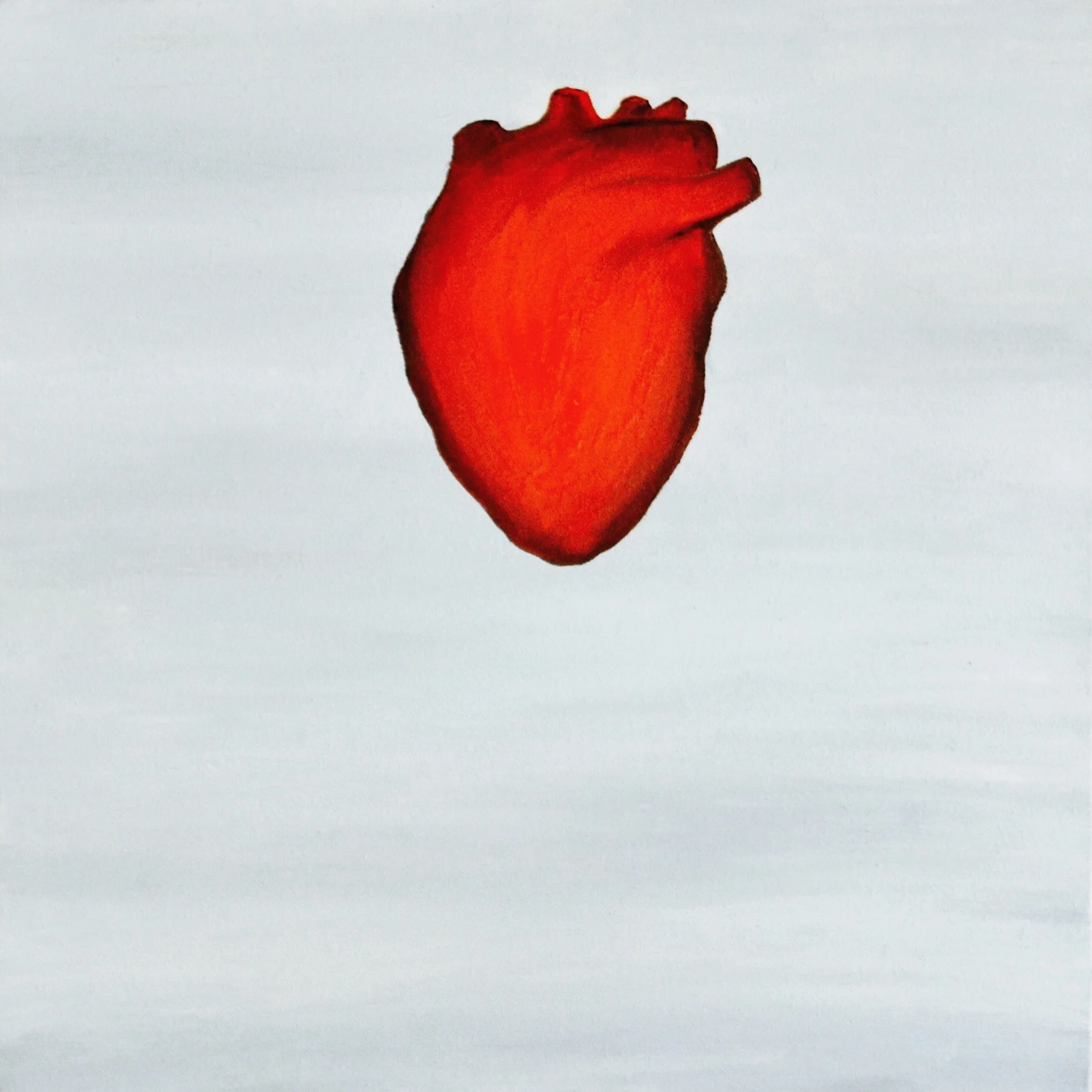 Red Acrylic on canvas 20 in x 20 in