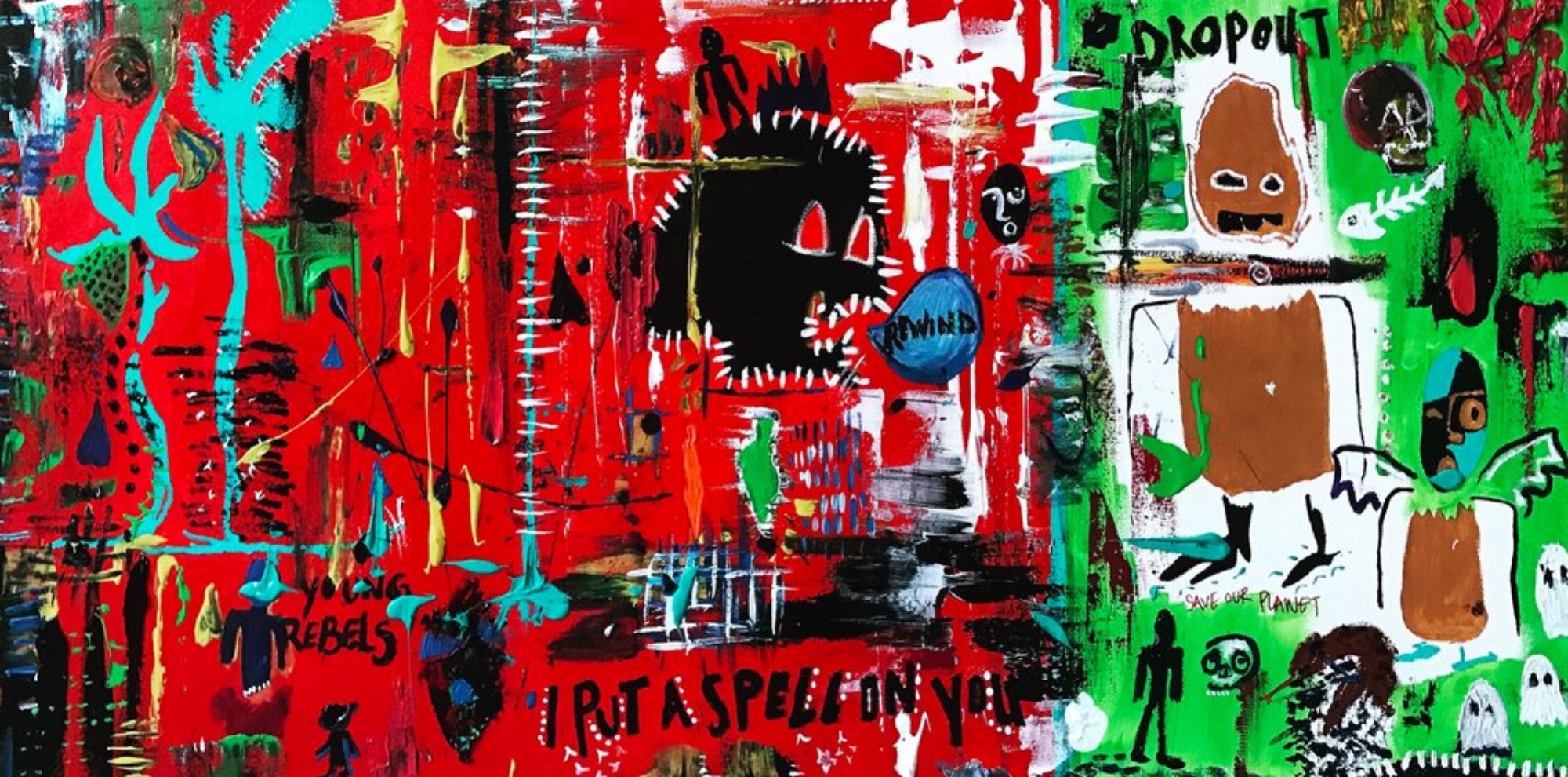 Ghosts in the Machines Oil on canvas 18 in x 36 in