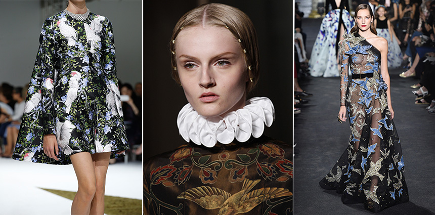 L-R: 1 Giambattista Valli, 2 Valentino, 3 Elie Saab / Photos: vogue.com