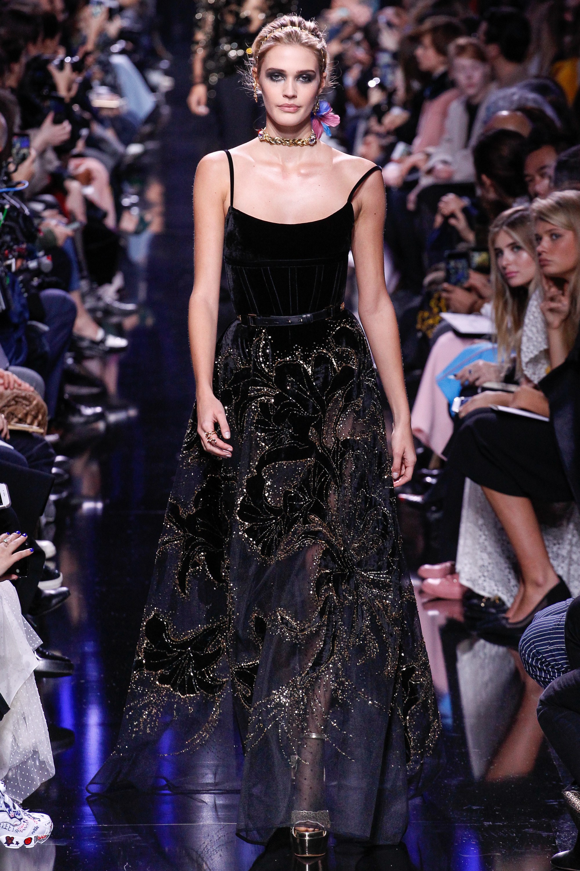 elie saab velvet dress