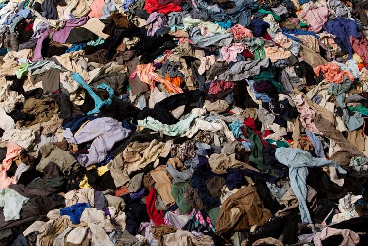 A close up of Christian Boltanski’s art installation ‘No Man’s Land’ which incorporates 30 tons of discarded clothing / Photo: James Ewing.