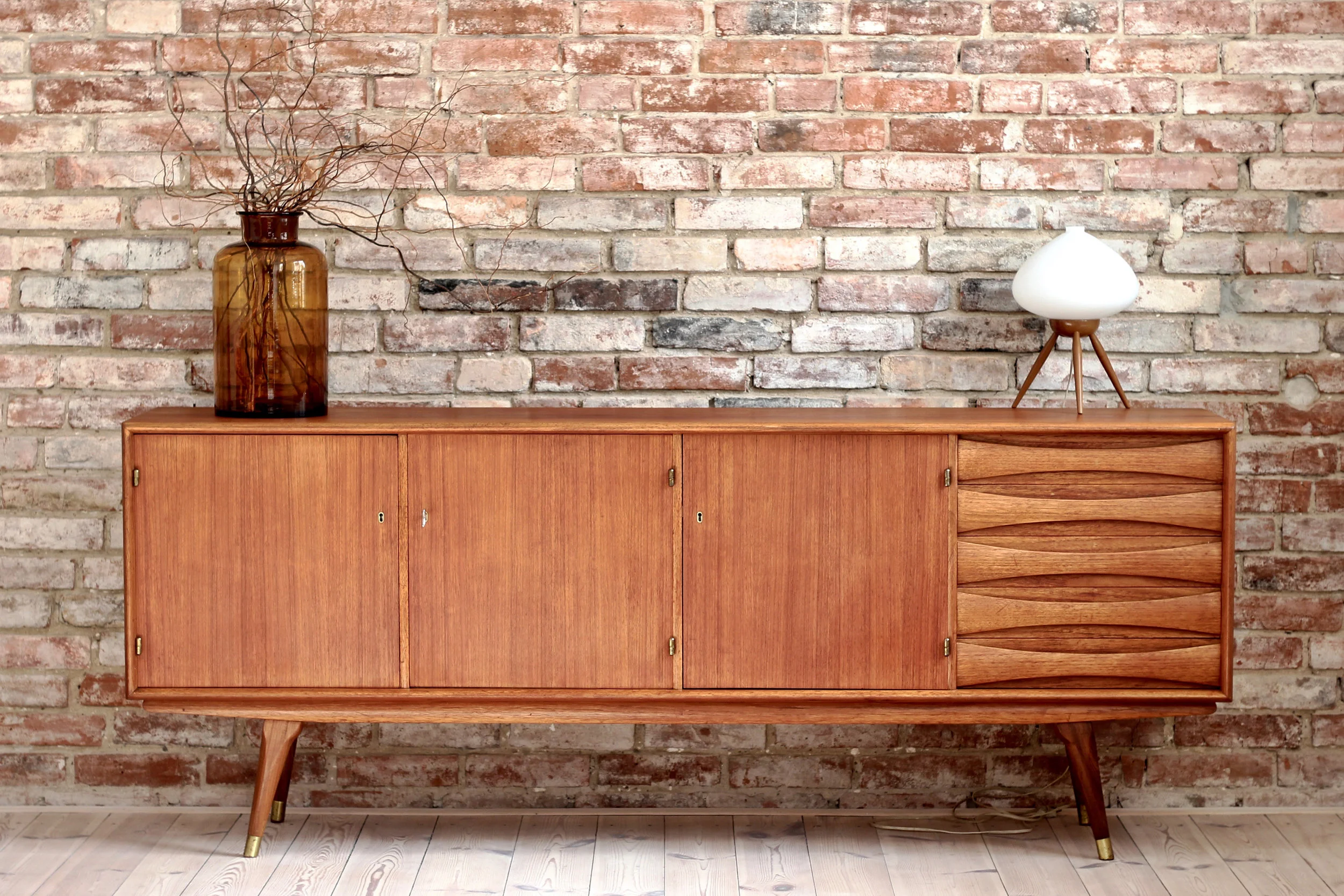 Midcentury Norwegian Teak Sideboard by Sven Andersen, 1950s.