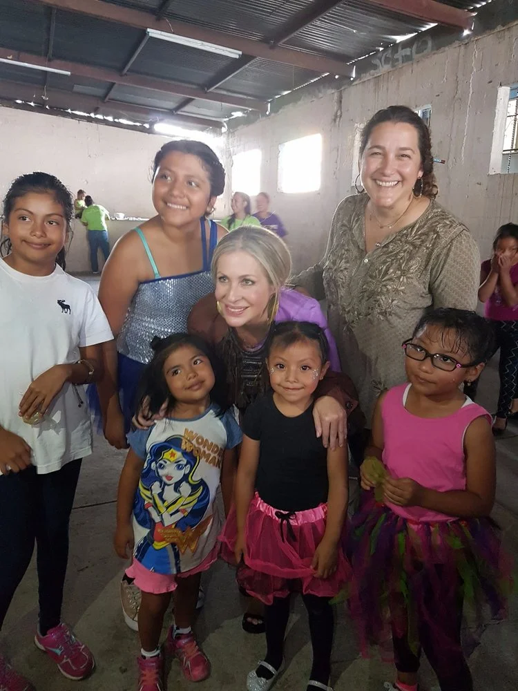 Mentoring girls at a Glasswing school in Guatemala, Central America.