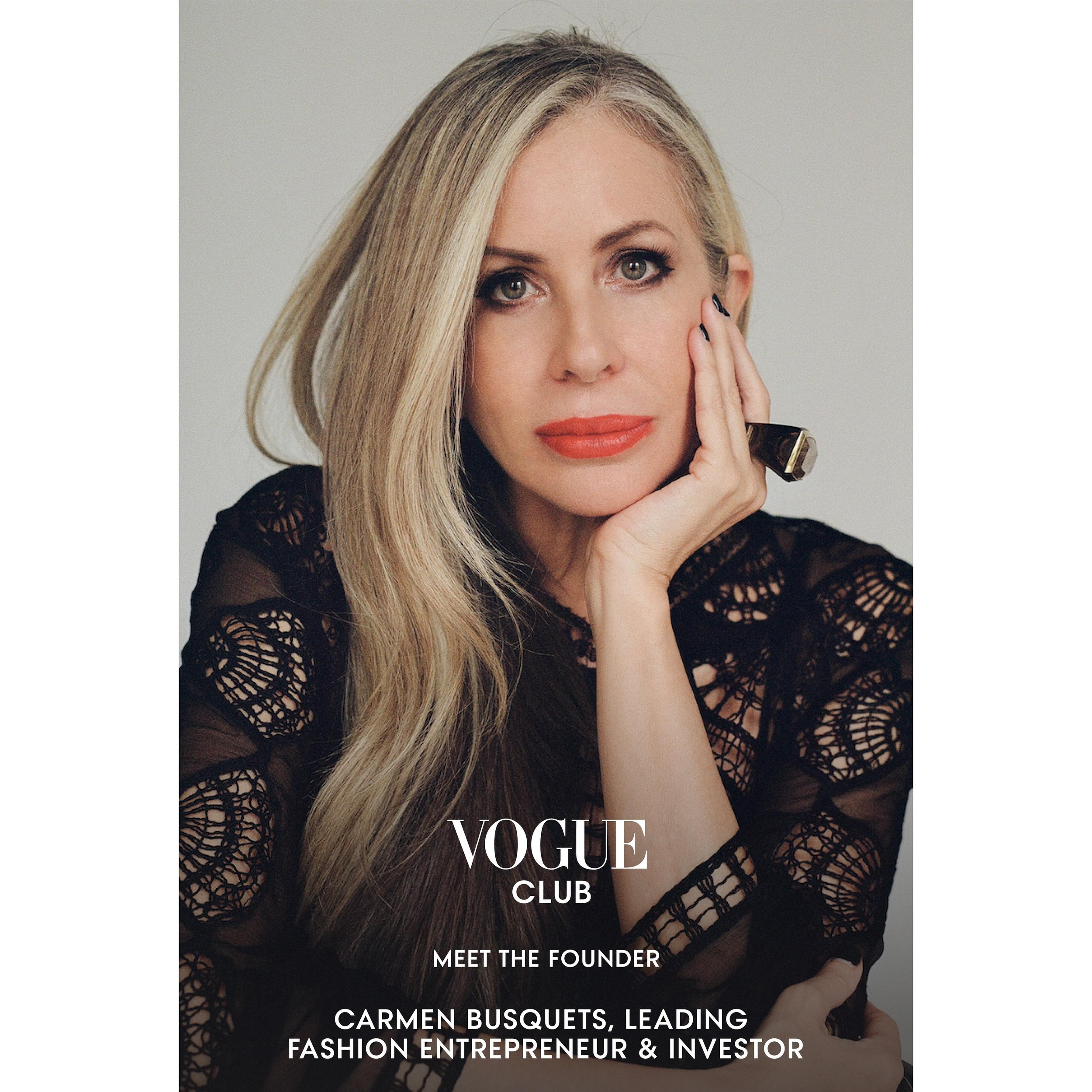 On Thursday 18th April Carmen is going to be taking part in @vogue_club&rsquo;s&nbsp;Meet The Founder&nbsp;interview in London 🇬🇧

@juliahobbs_ will be asking Carmen all about her experiences, the highs, the lows and the many lessons she has learnt