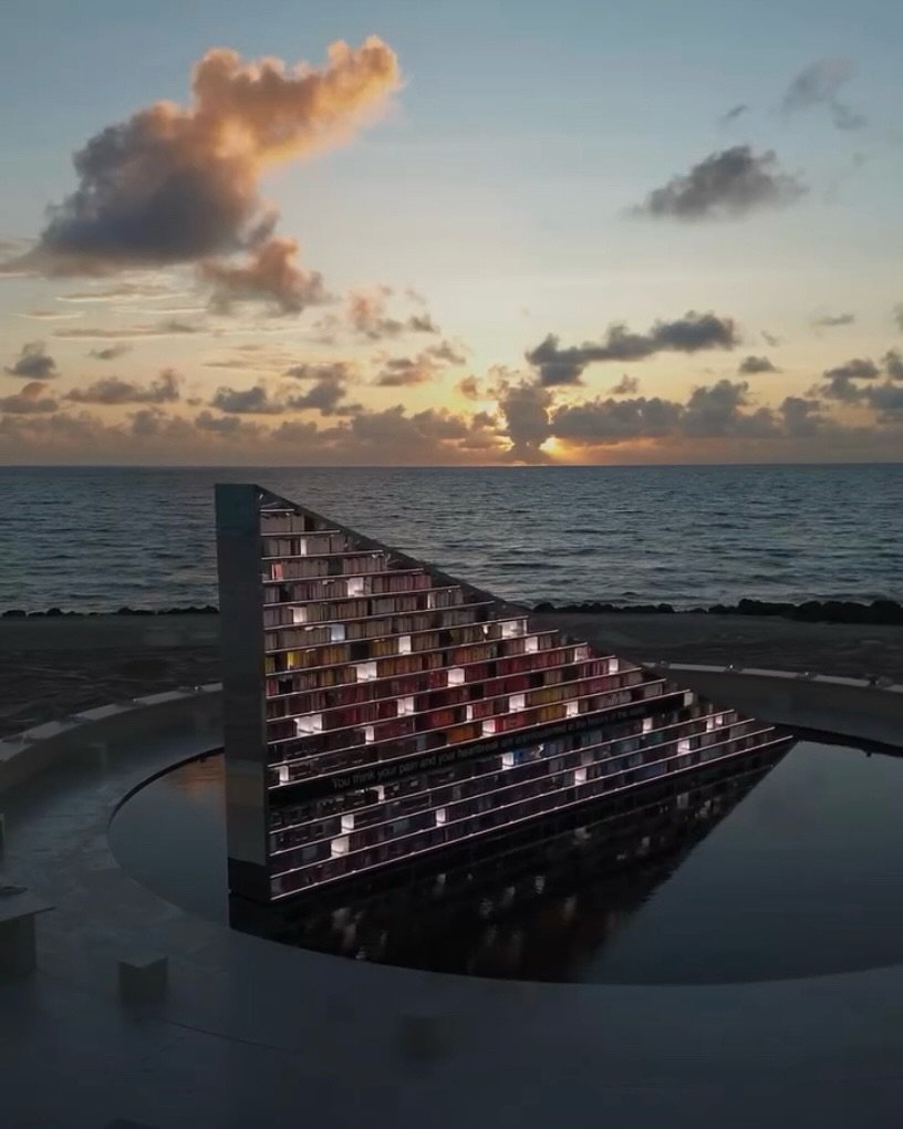 &ldquo;Books are the compass of the mind, pointing toward countless worlds yet to be explored&rdquo; &ndash; Umberto Eco

This week, the &rsquo;Library of Us&rsquo; installation by Es Devlin opened to the public on Faena Beach in Miami.

Commissioned