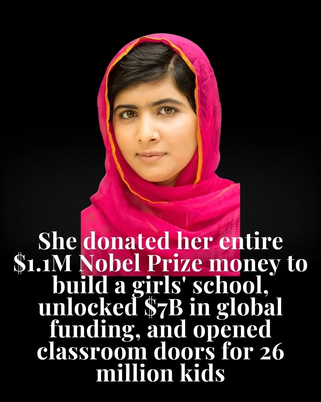 Malala Yousafzai&rsquo;s work has grown from a personal fight for the right to go to school into a global movement for girls&rsquo; education.

Through the Malala Fund, she has supported local activists, advocated for policy change and helped unlock 