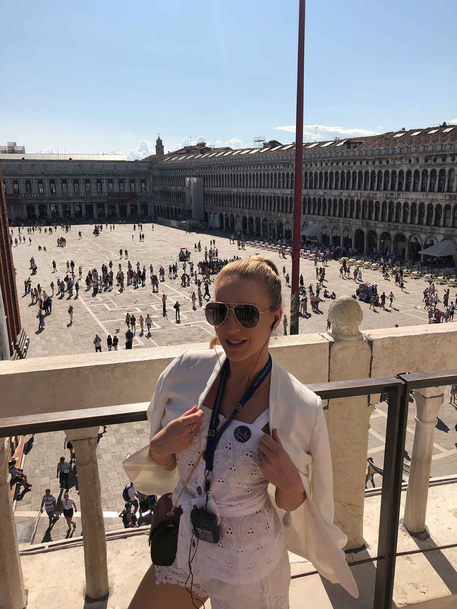 View St Marks terrace San Marco piazza travel blogger Eve Dawes