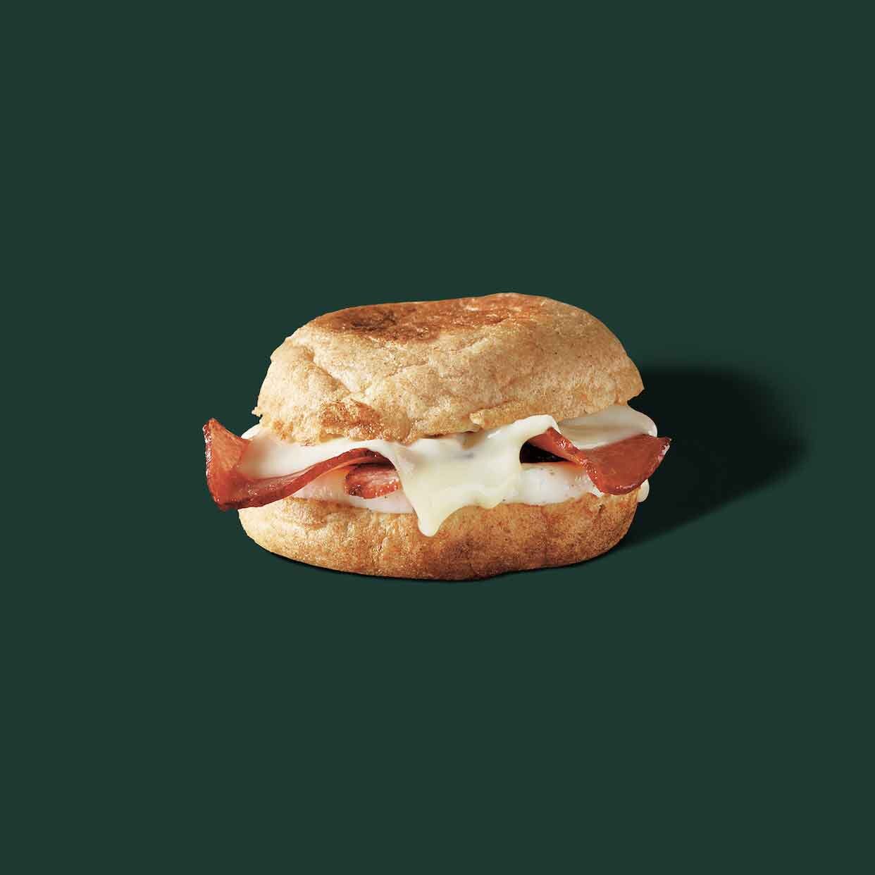 Starbucks low calorie low fat healthy turkey bacon and cage free egg white muffin sandwich