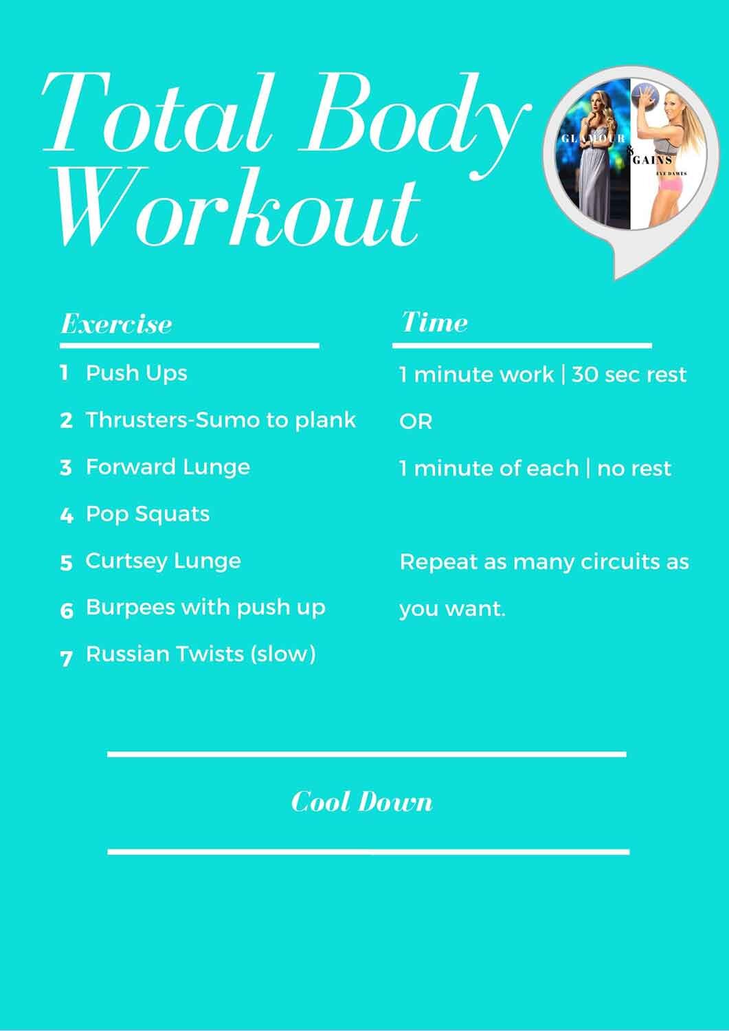 10 minute workout no equipment exercises