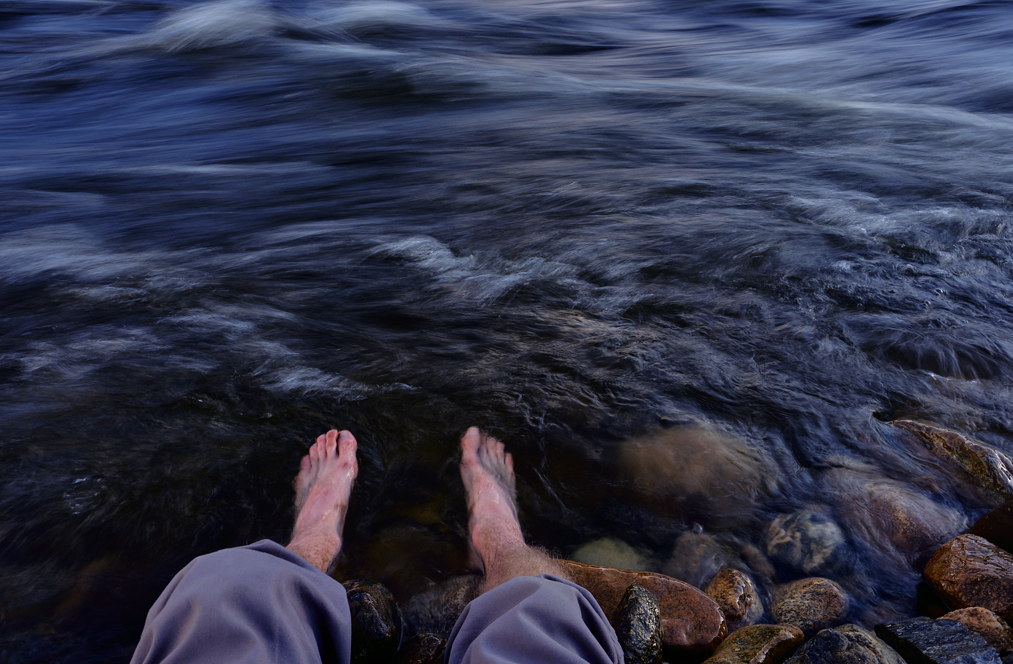 The coldest river foot dunk I've ever experienced. | Leadville, CO 5/16/18