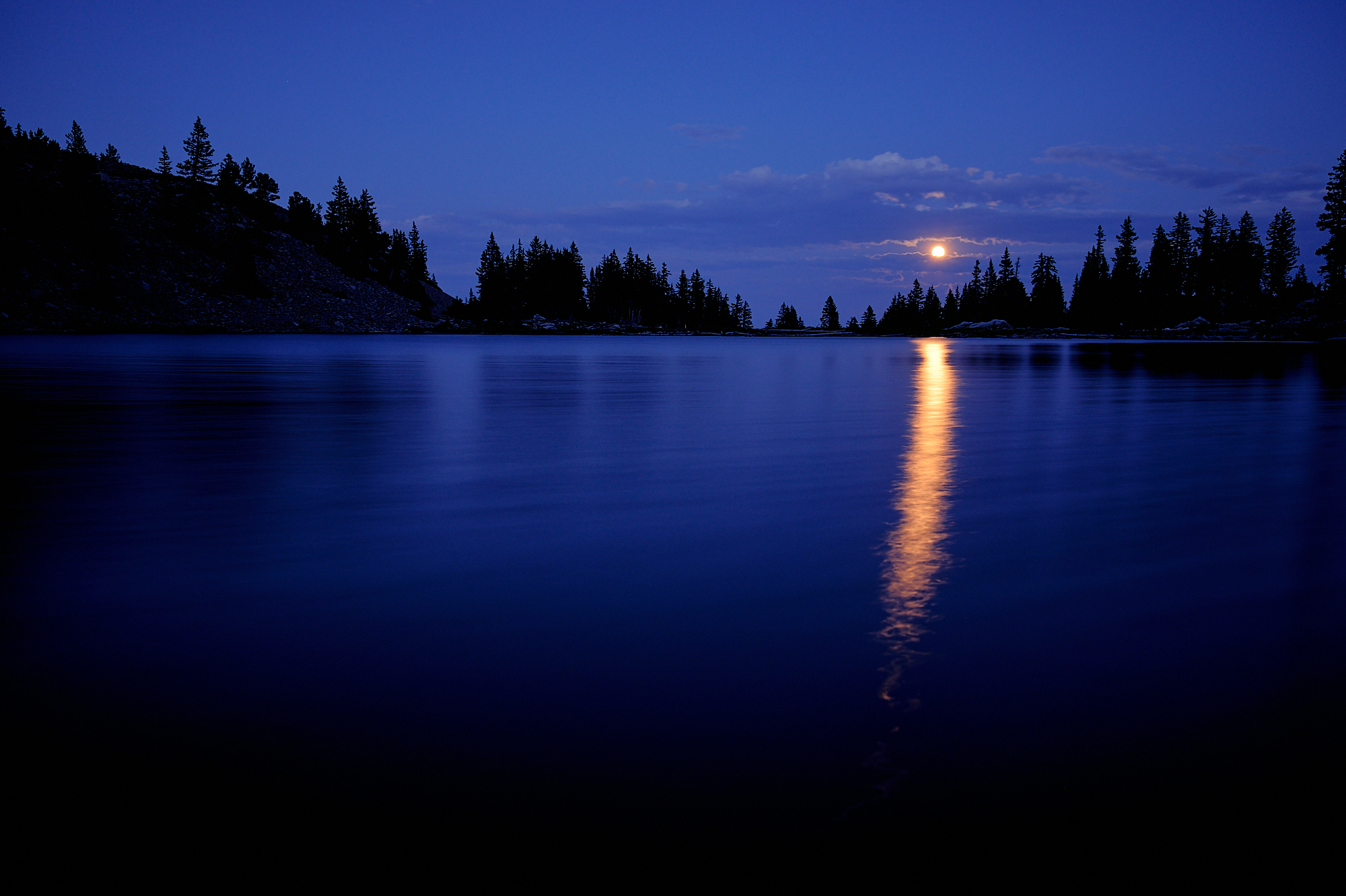  A smoky moonrise over Johnson Lake. | Great Basin National Park, NV 7/27/18 