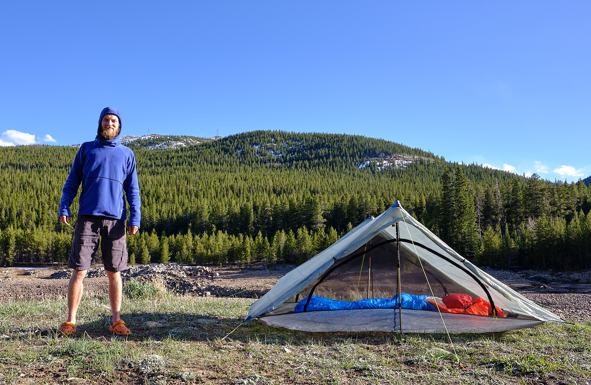  I snuck into a closed National Forest campground in my new Melanzana hoodie, available only in Leadville. | Leadville, CO 5/16/18 