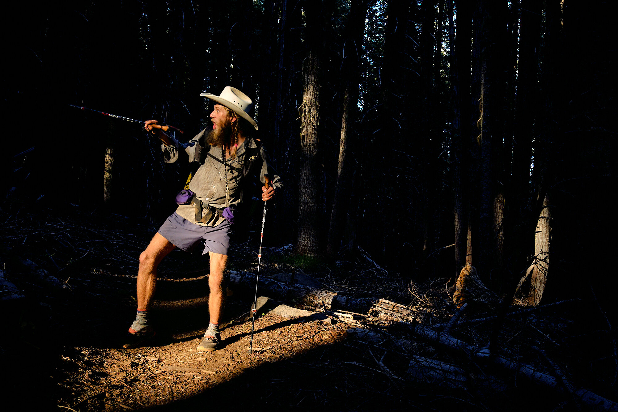  Practicing proper form for a Sasquatch sighting. Unfortunately and rather surprisingly, still no trace of him. | 8/26/19 Mile 1,776.3, 5,779' 