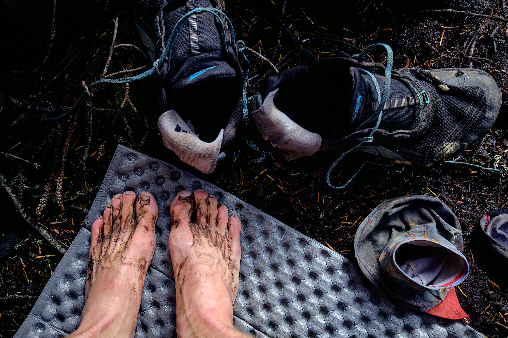  I had to wear the same pair of socks for the final several hundred miles because my other pair had large holes. Safe to say things got a little gnarly. | 10/3/19 Mile 2,557.1, 4,724' 