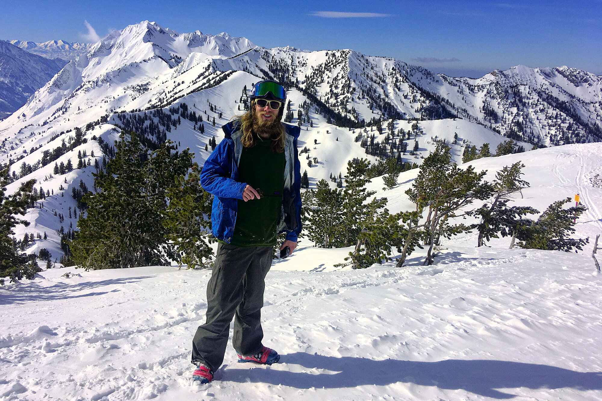  Myself atop Honeycomb Cliffs with Mt. Superior and Little Cottonwood Canyon in the background. | Big Cottonwood Canyon, UT 2/13/20 