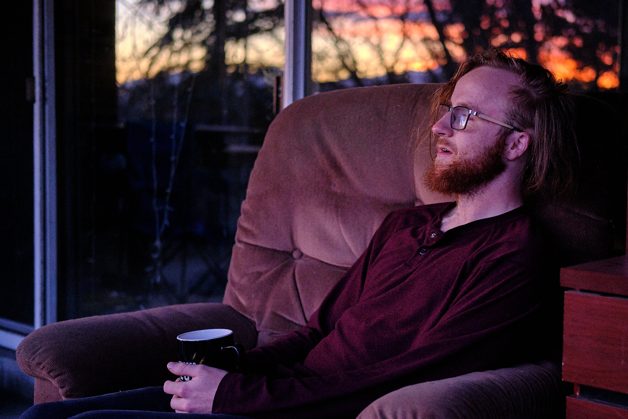  Lebowski enjoys sunset from our back porch on an unusually warm day. | Holladay, UT 2/24/20 