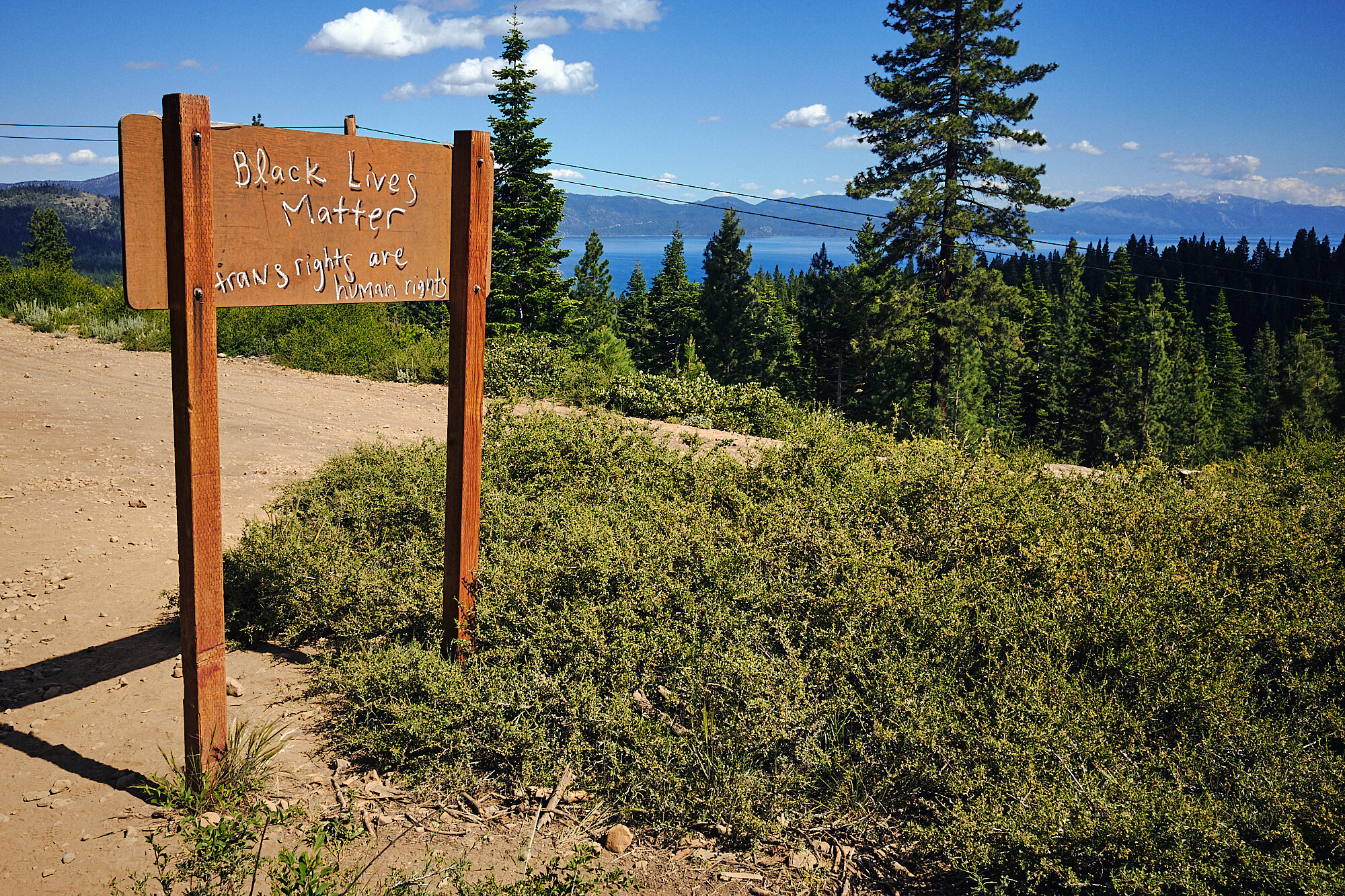  Normally I'm opposed to grafiti on public land, but this one rules ok. | 6/29/20 Tahoe Vista, CA 
