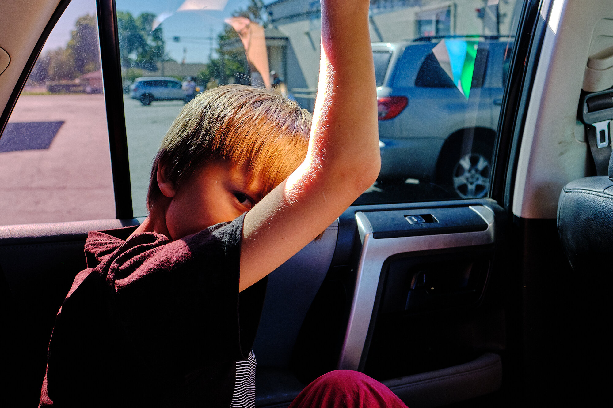 Cole gets moody while waiting in the car on a grocery run. | 10/11/20 Oroville, CA 