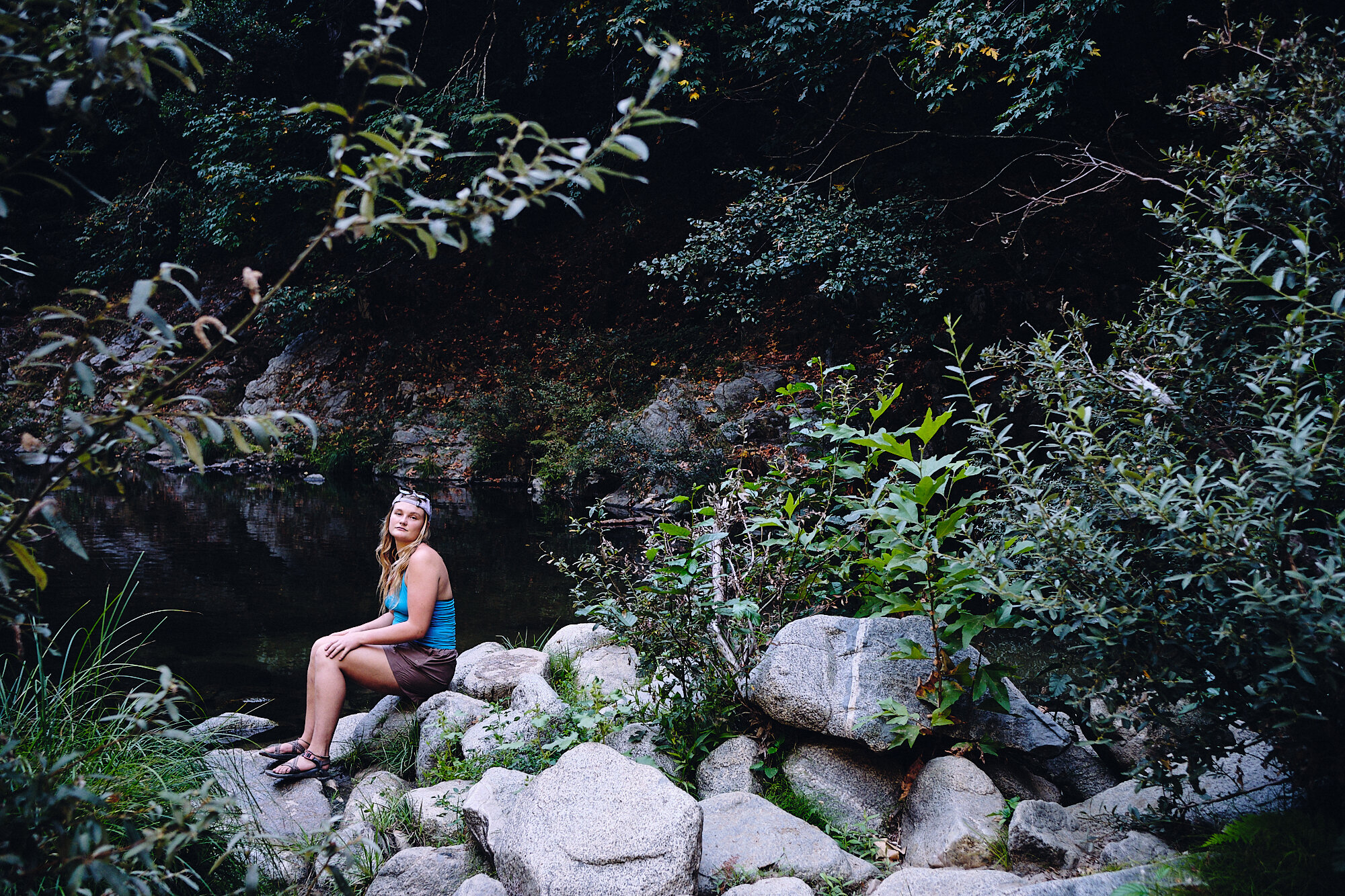  Sierra soaks up the sounds and smells of the woods in the Garden of Eden. | 9/24/20 Santa Cruz, CA 