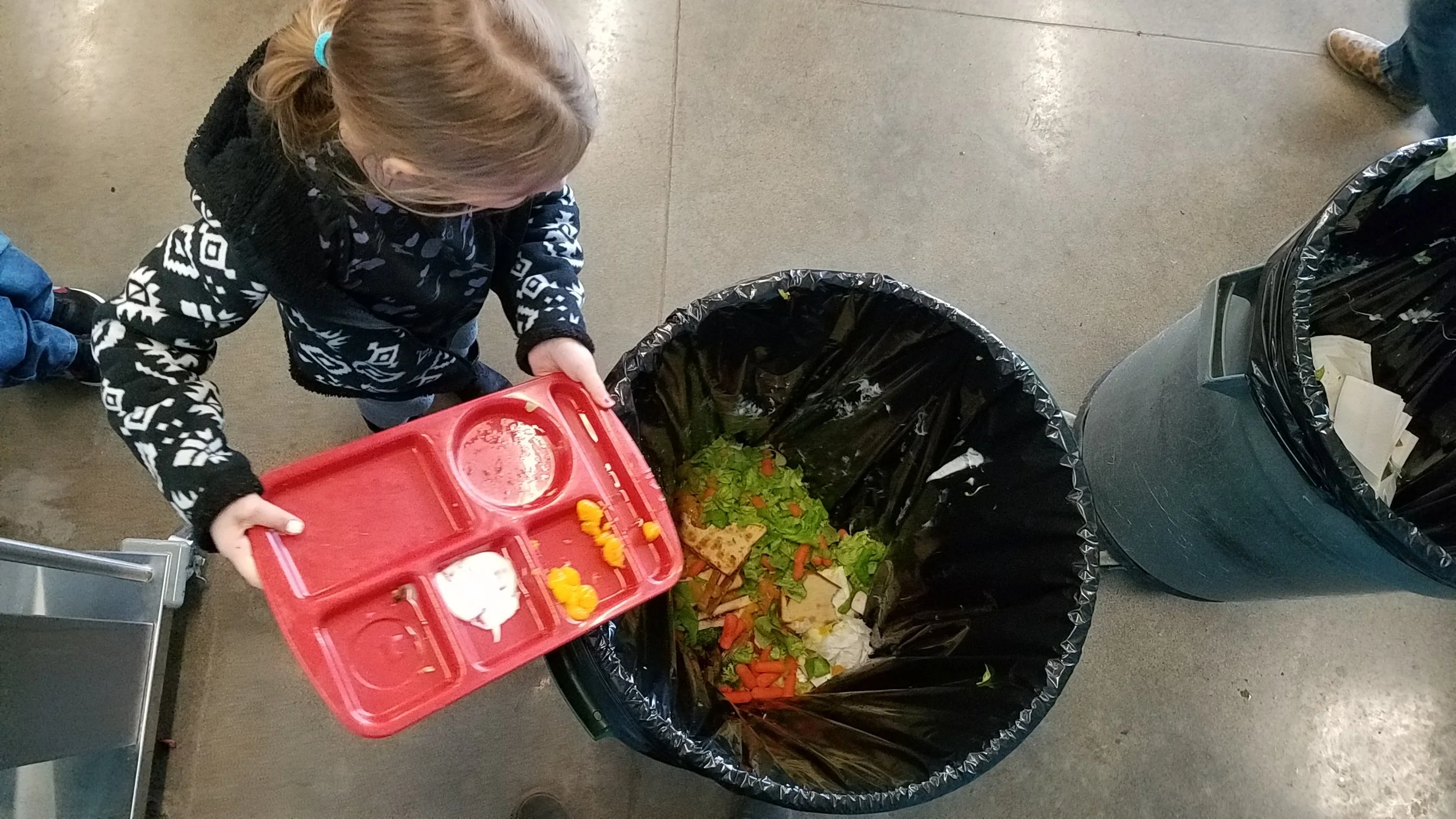 During the Cordley food waste audit students learn what foods can be composted and what parts of their meals go to the landfil