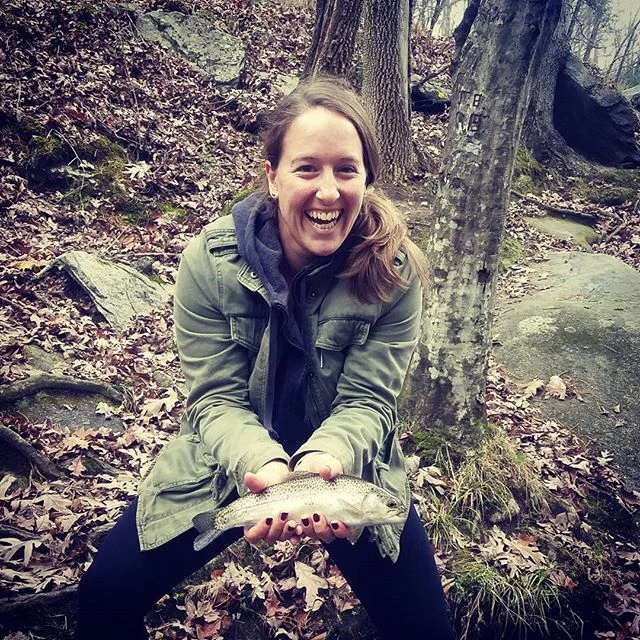 Hey @wwarren31 nice trout! Whit caught a bunch of trout even though it was her first time fly fishing! She's a natural! (P.S. Whit: notice how the trout is in focus?) #Flyfishing #flyfishnc #catchandrelease #forgettheforecast #fun #outdoors #nature #fishing #rainbowtrout #trout #delayedharvest