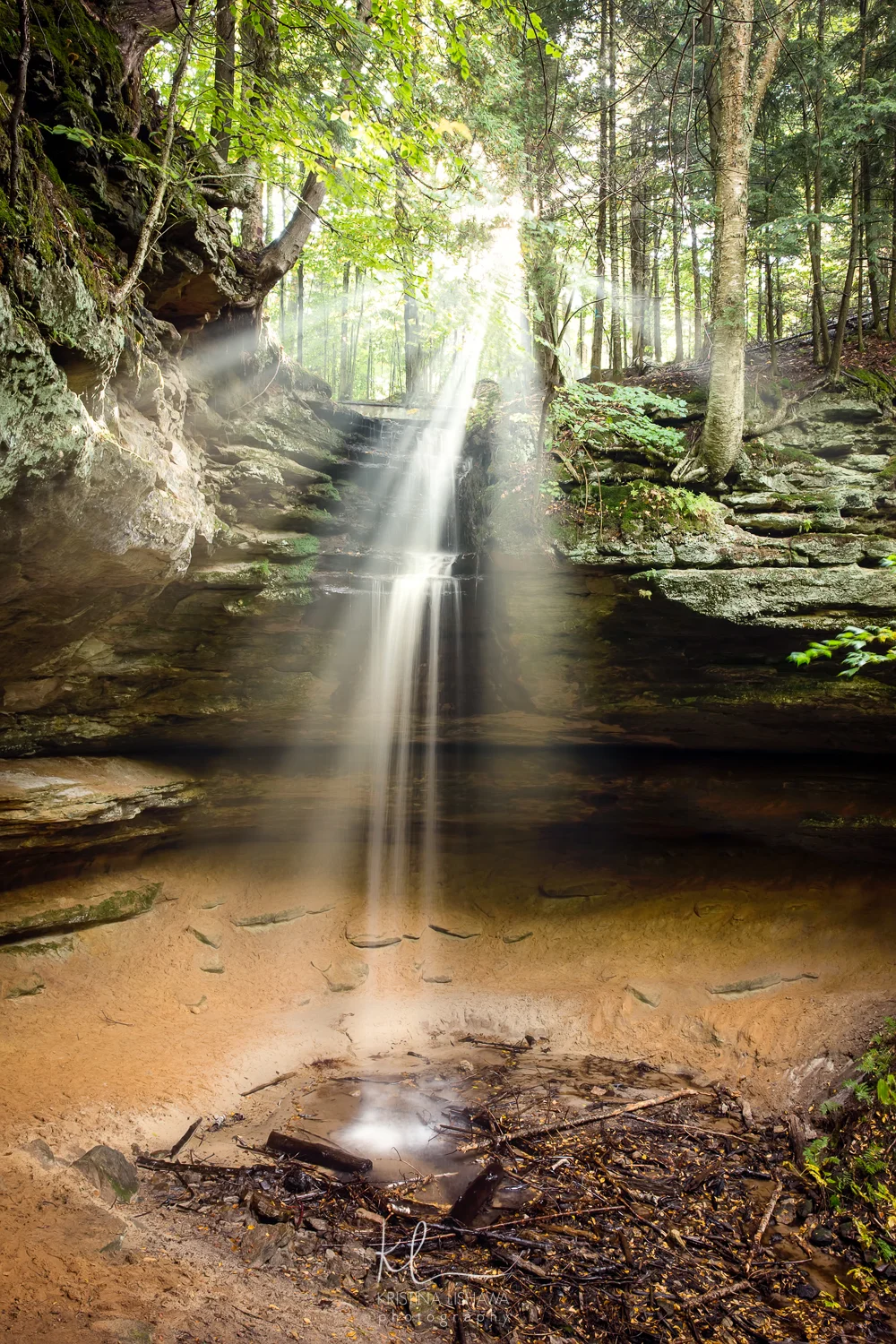 Sunbeams at Tannery Falls