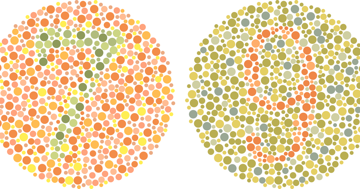 Can you see the numbers in these two images? If not, you might be color blind. 