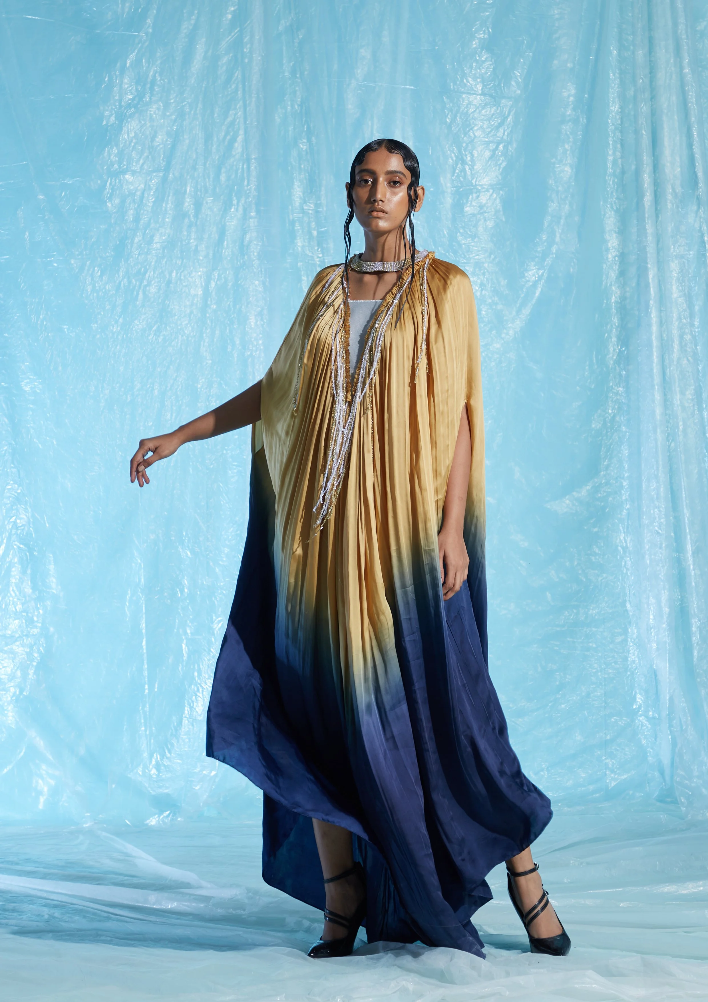 Checkered Sequin Thobe Kaftan