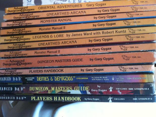 Advanced Dungeons and Dragons First Edition Books.